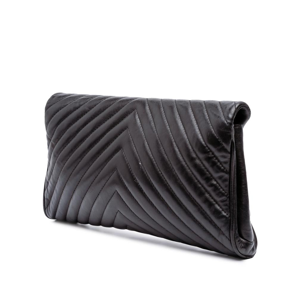 Black Leather Chanel Flap Bag