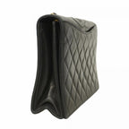 Black Leather Chanel Shoulder Bag