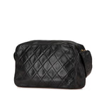 Black Leather Chanel Crossbody Bag
