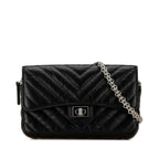 Black Leather Chanel Shoulder Bag
