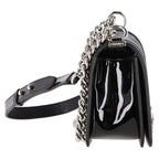 Black Leather Chanel Shoulder Bag