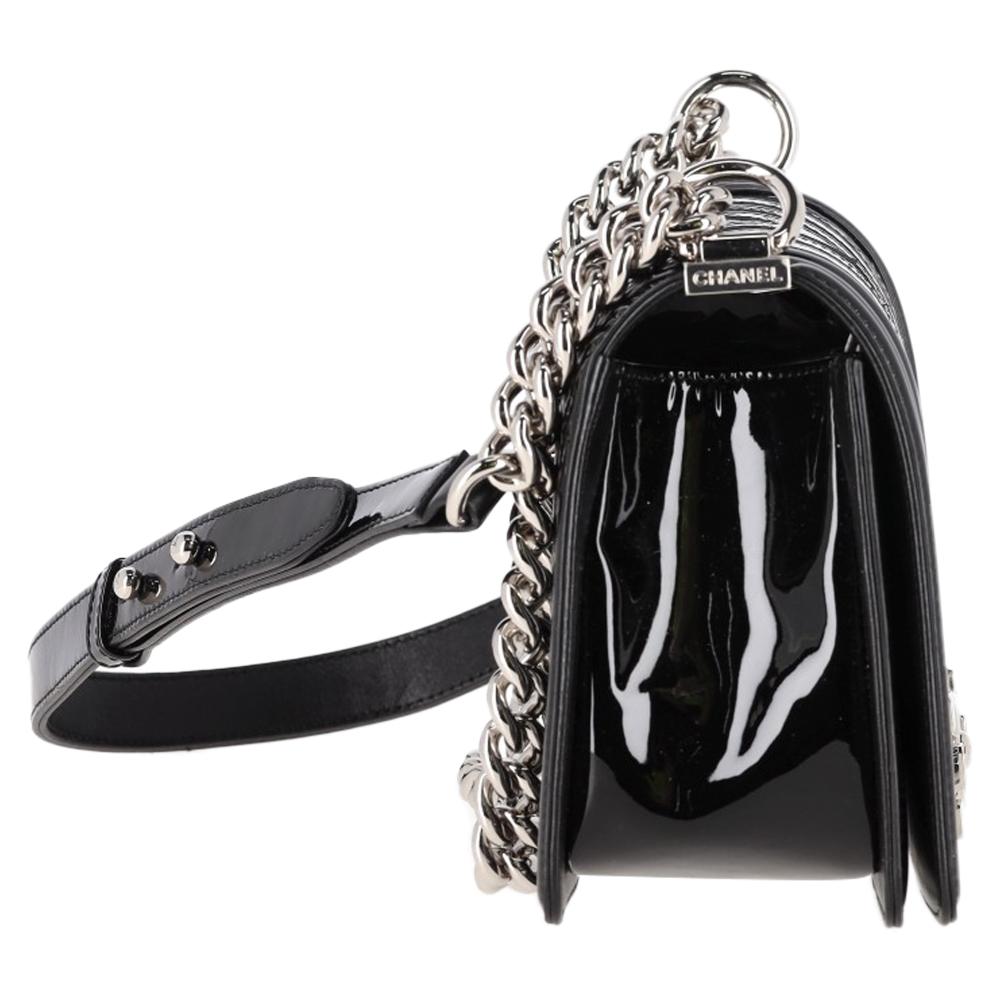Black Leather Chanel Shoulder Bag