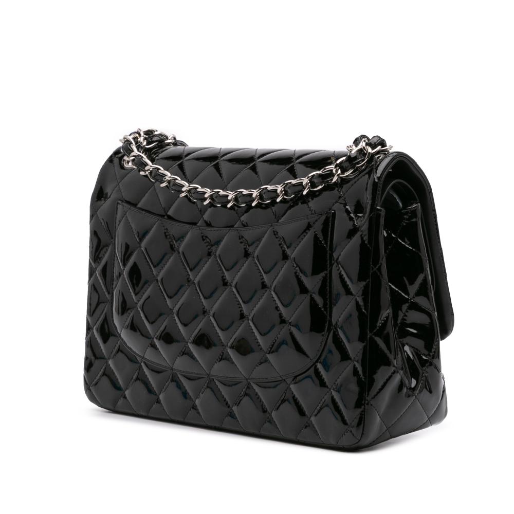 Black Leather Chanel Flap Bag
