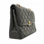 Black Leather Chanel Flap Bag