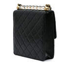 Black Leather Chanel Crossbody Bag