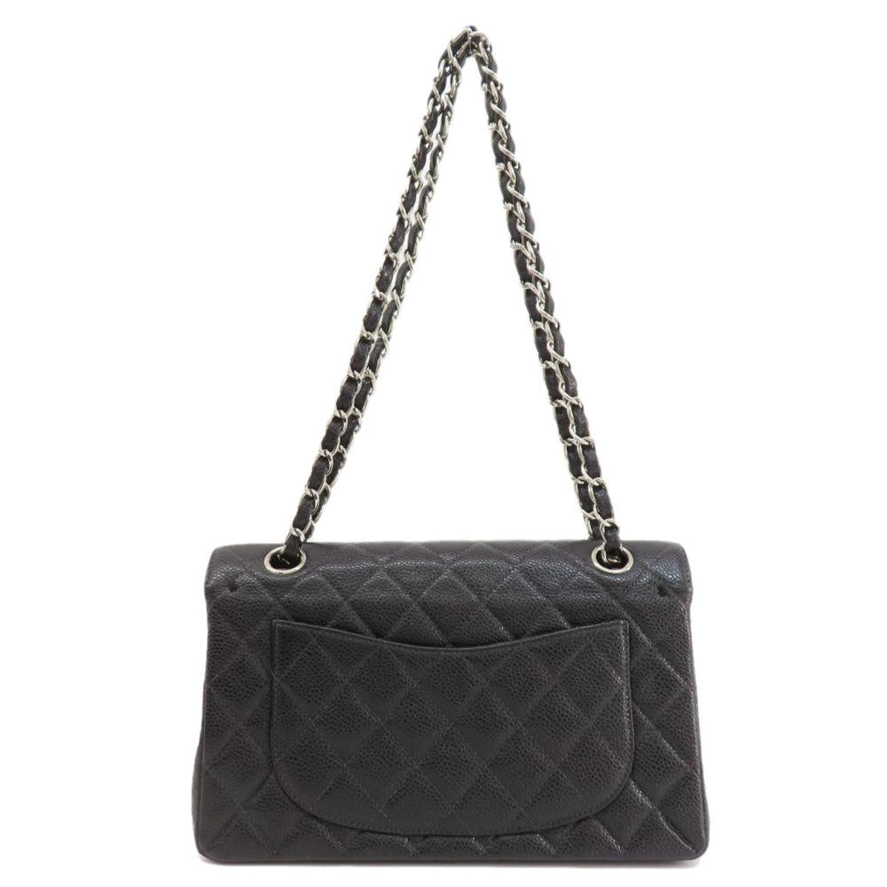 Black Leather Chanel Shoulder Bag