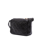 Black Leather Chanel Crossbody Bag