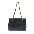 Black Leather Chanel Shoulder Bag