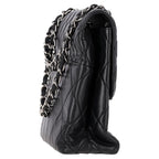 Black Leather Chanel Flap Bag