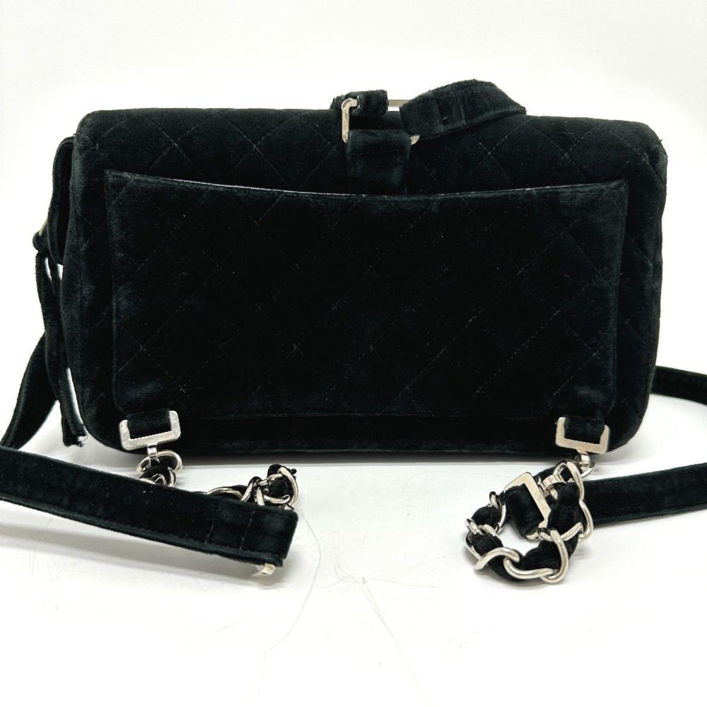 Black Leather Chanel Shoulder Bag