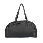 Black Leather Chanel Shoulder Bag