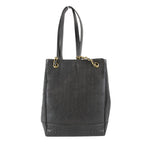 Black Leather Chanel Shoulder Bag