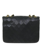Black Leather Chanel Shoulder Bag