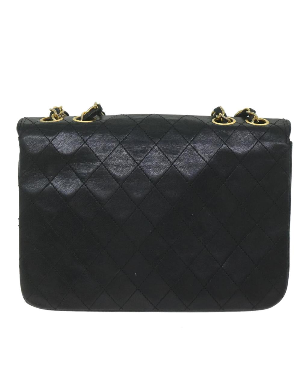 Black Leather Chanel Shoulder Bag