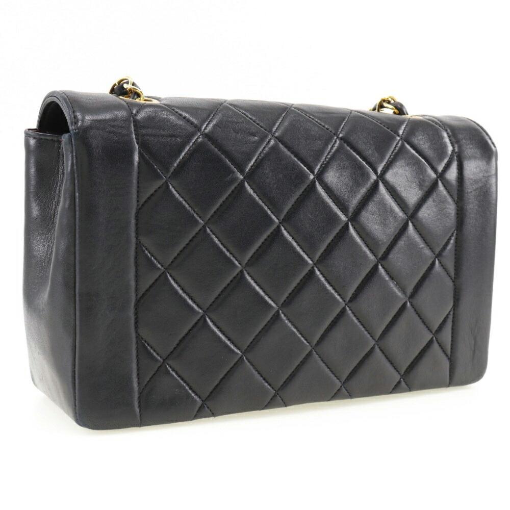 Black Leather Chanel Shoulder Bag