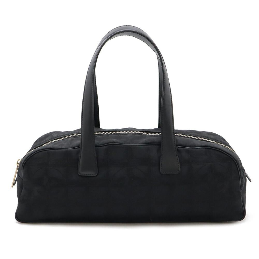 Black Leather Chanel Travel Line