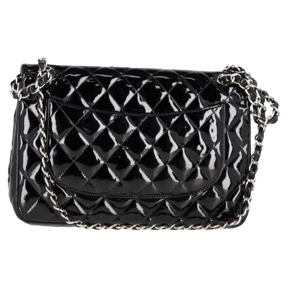 Black Leather Chanel Flap Bag