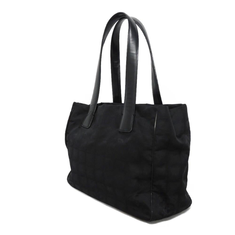 Black Leather Chanel Travel Line