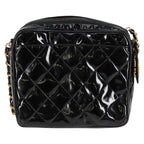 Black Leather Chanel Shoulder Bag