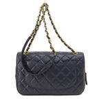 Black Leather Chanel Shoulder Bag