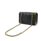 Black Leather Chanel Shoulder Bag