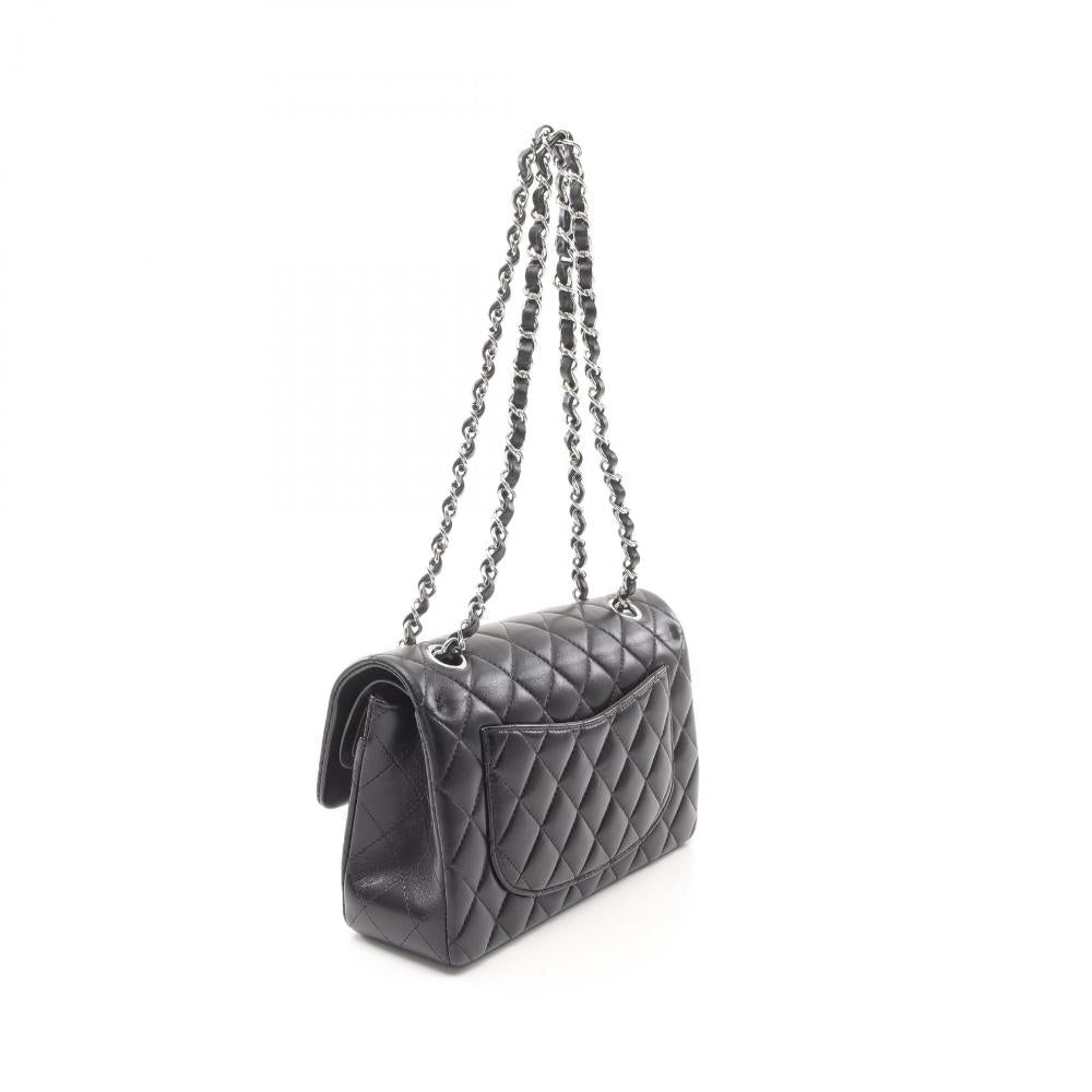 Black Leather Chanel Flap Bag