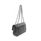 Black Leather Chanel Flap Bag