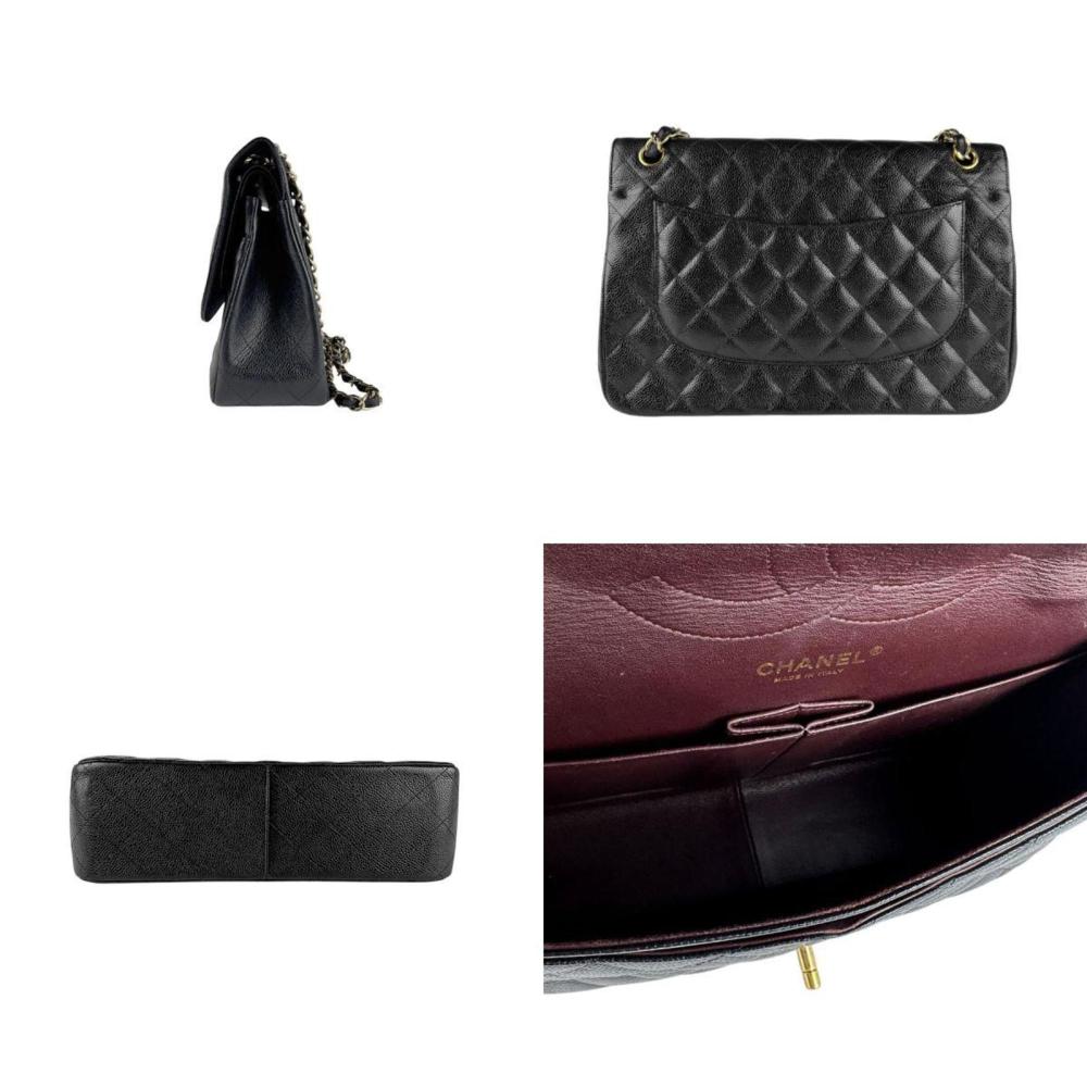 Black Leather Chanel Crossbody Bag