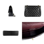 Black Leather Chanel Crossbody Bag