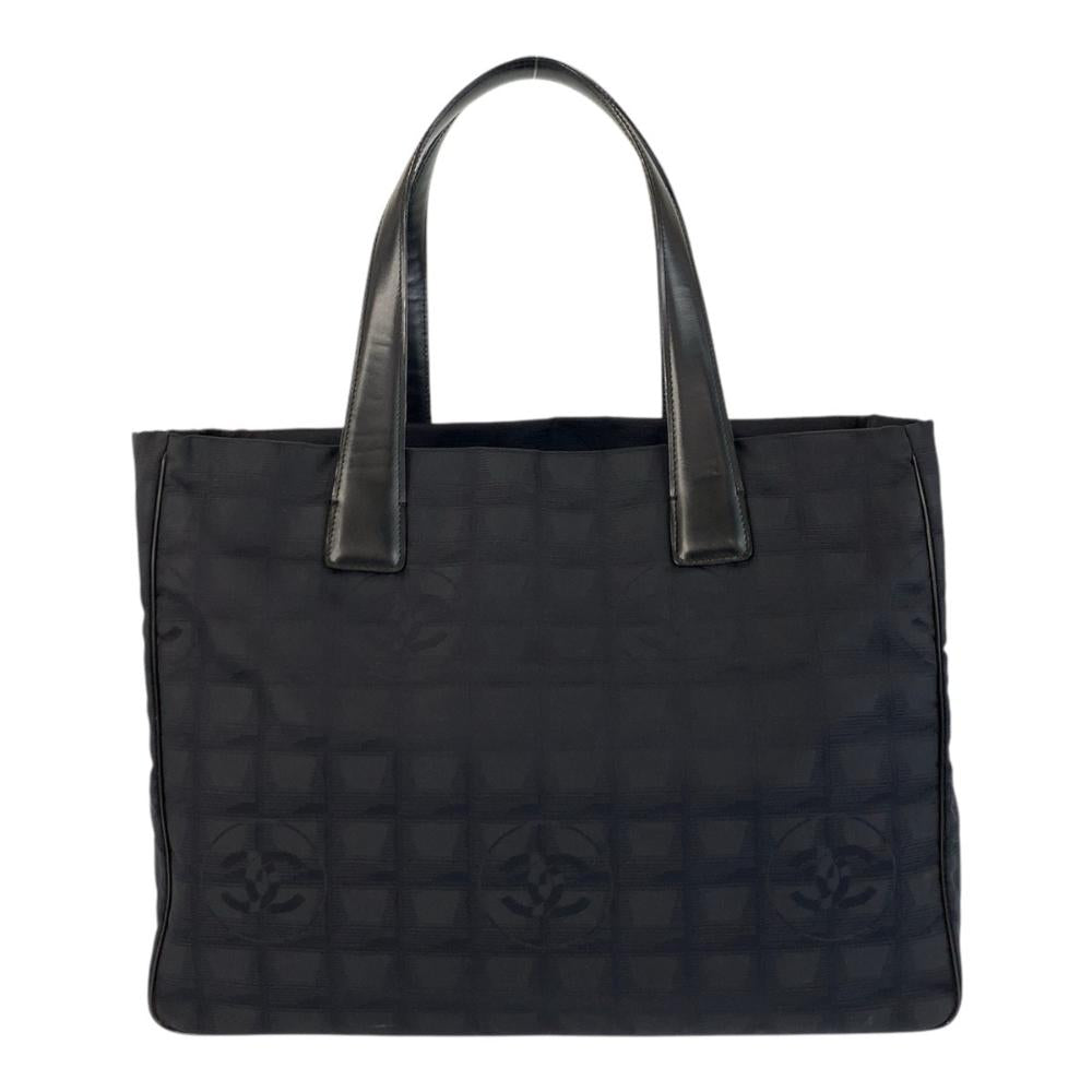 Black Leather Chanel Travel Line