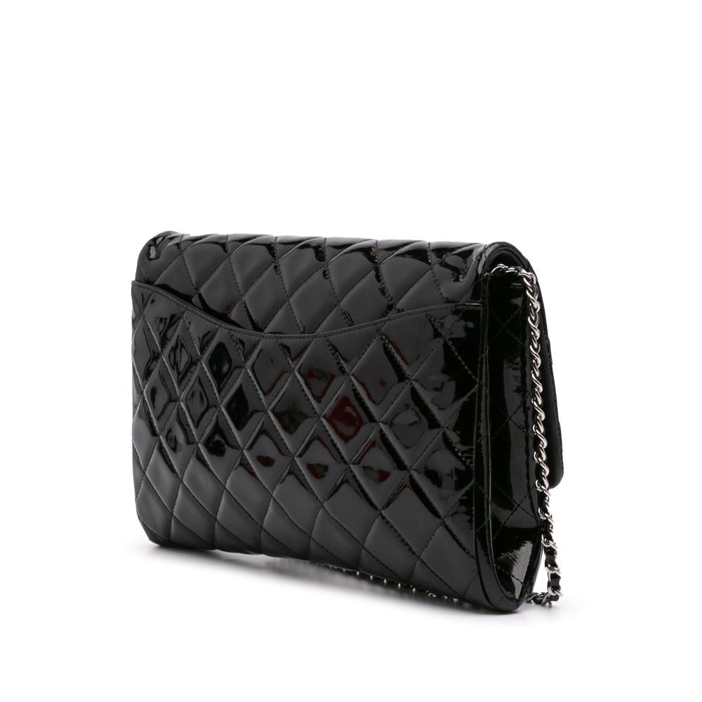 Black Leather Chanel Flap Bag