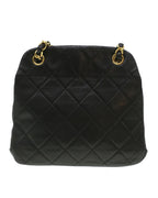 Black Leather Chanel Shoulder Bag
