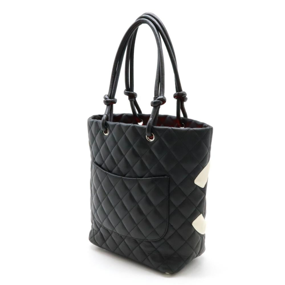 Black Leather Chanel Shoulder Bag