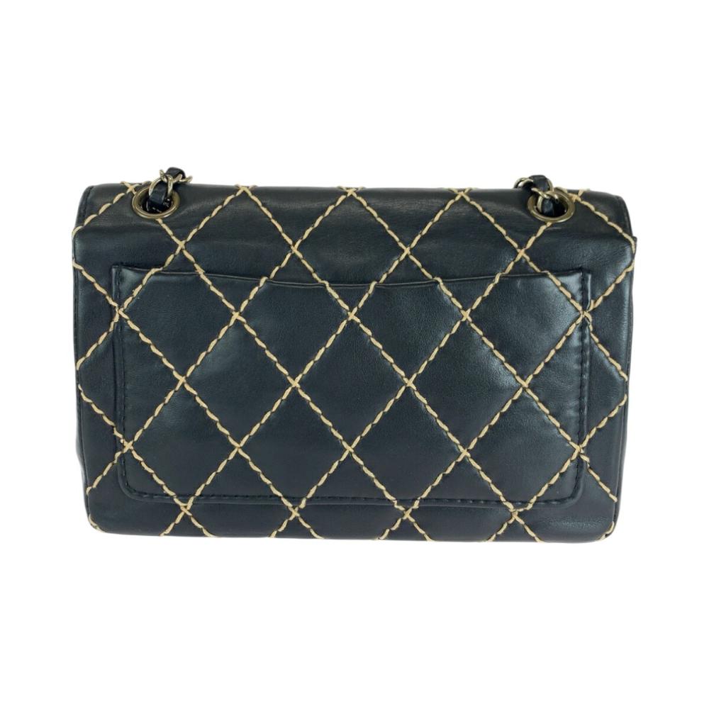 Black Leather Chanel Crossbody Bag