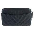 Black Leather Chanel Wallet On Chain