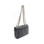 Black Leather Chanel Flap Bag