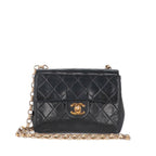 Black Leather Chanel Crossbody Bag