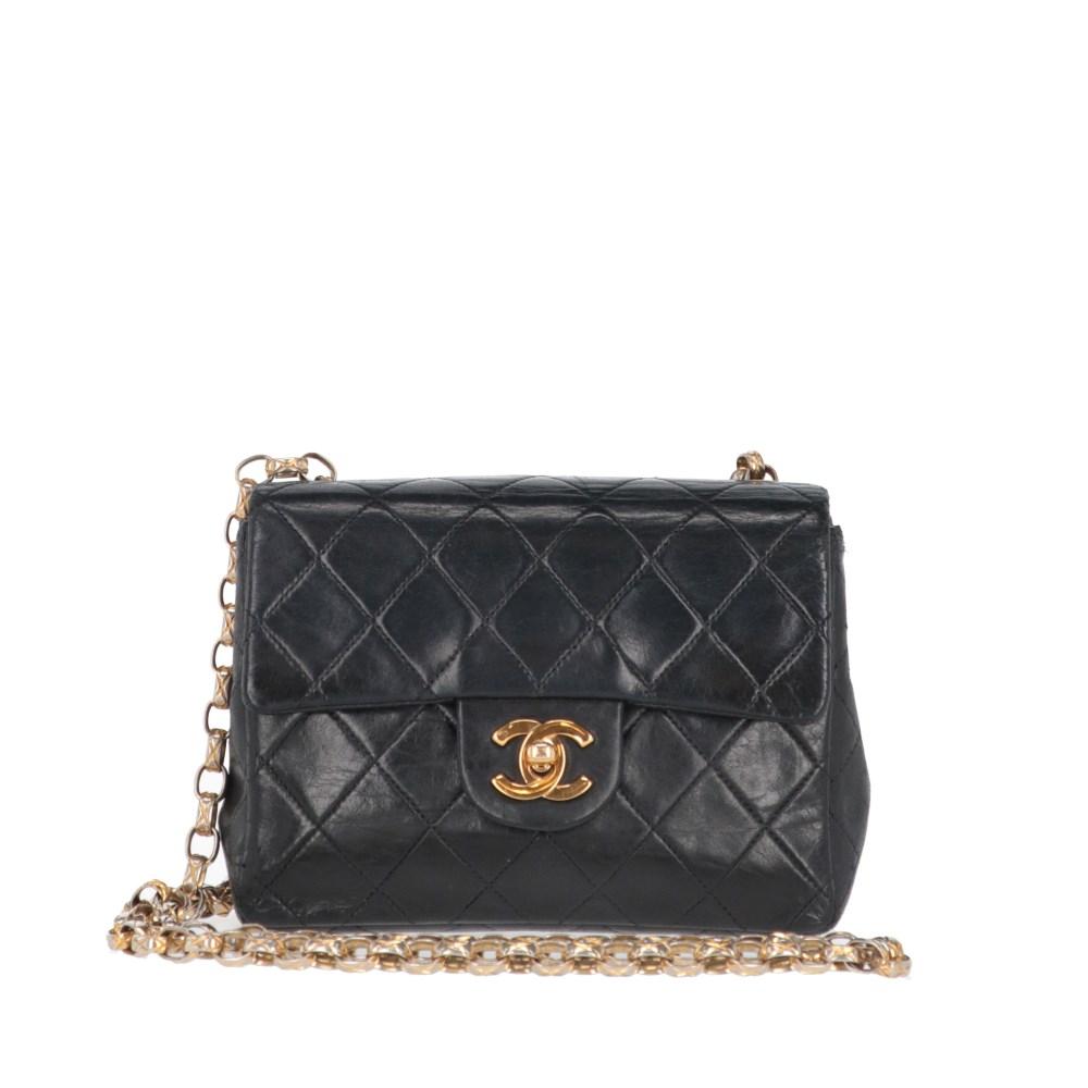 Black Leather Chanel Crossbody Bag