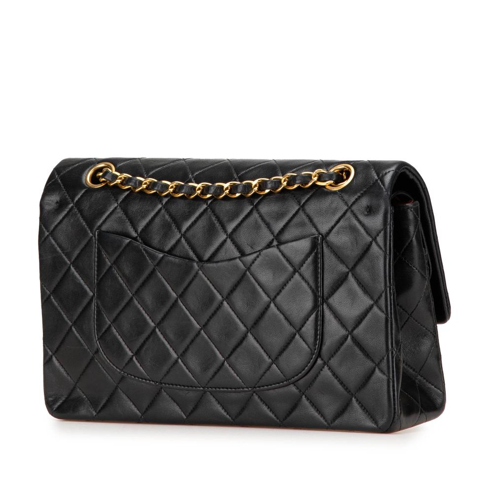 Black Leather Chanel Flap Bag