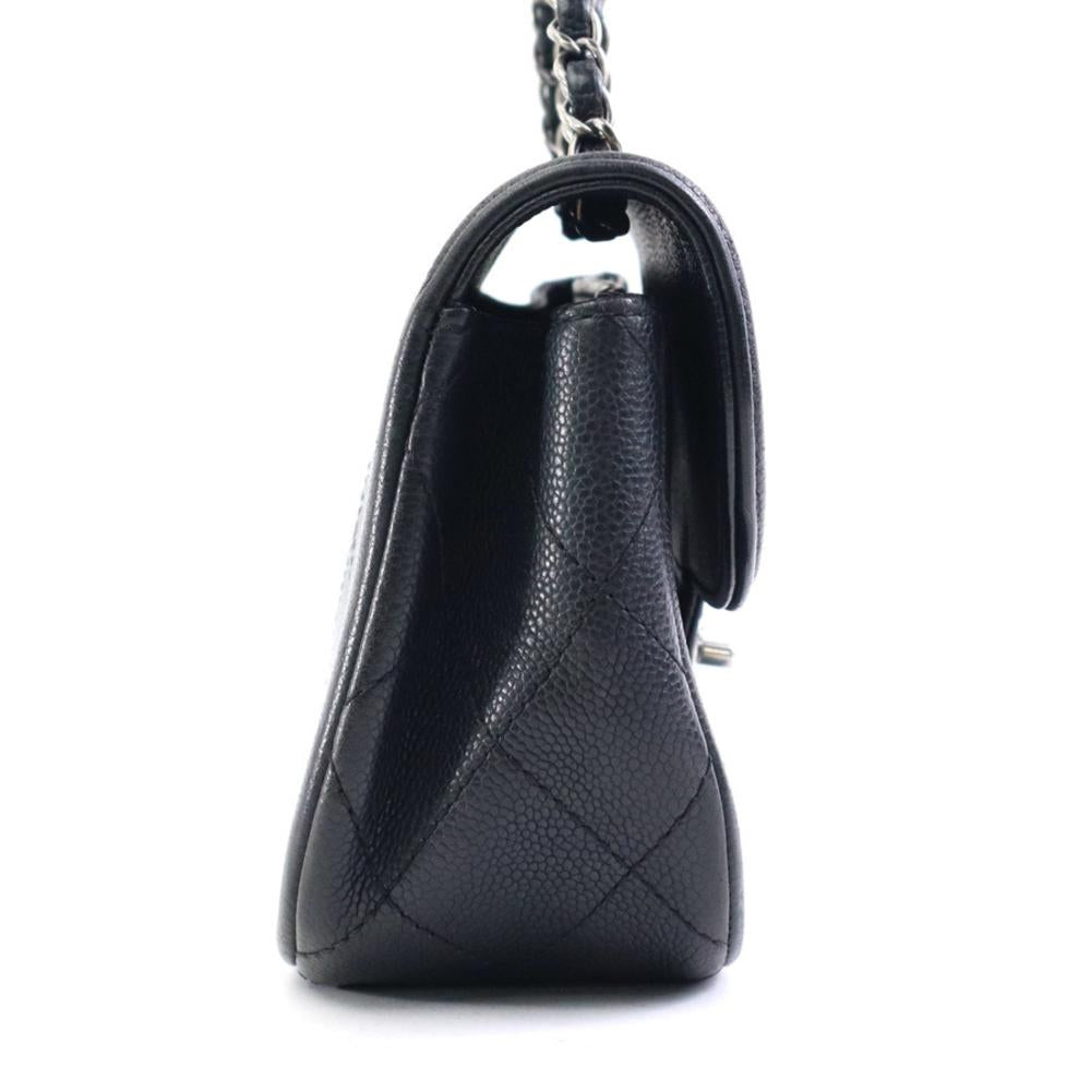 Black Leather Chanel Crossbody Bag