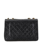 Black Leather Chanel Flap Bag