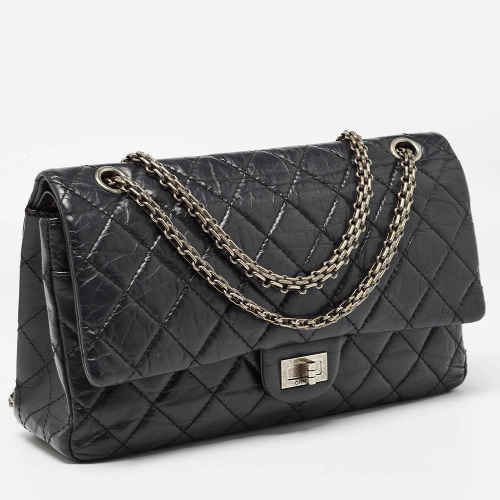 Black Leather Chanel Flap Bag