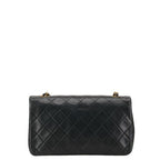 Black Leather Chanel Shoulder Bag