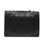 Black Leather Chanel Shoulder Bag