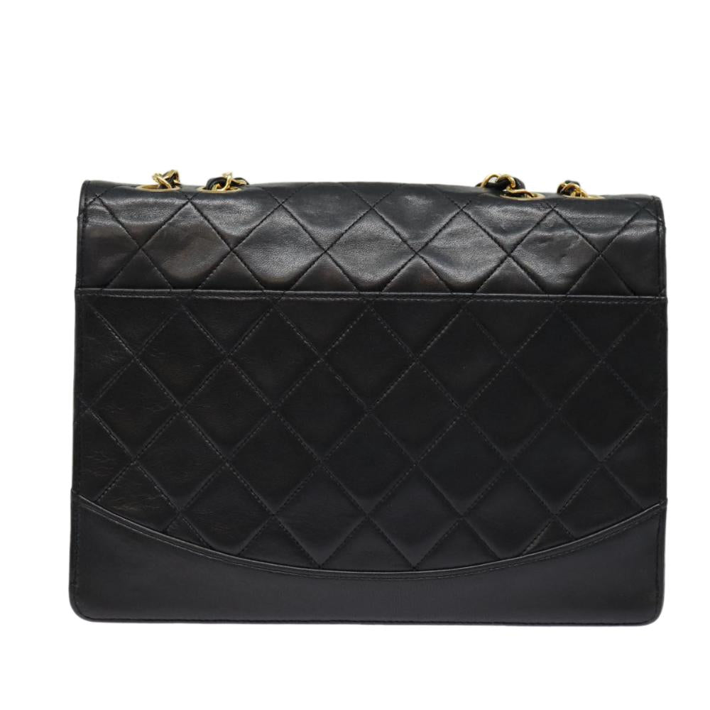Black Leather Chanel Shoulder Bag