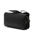 Black Leather Chanel Crossbody Bag