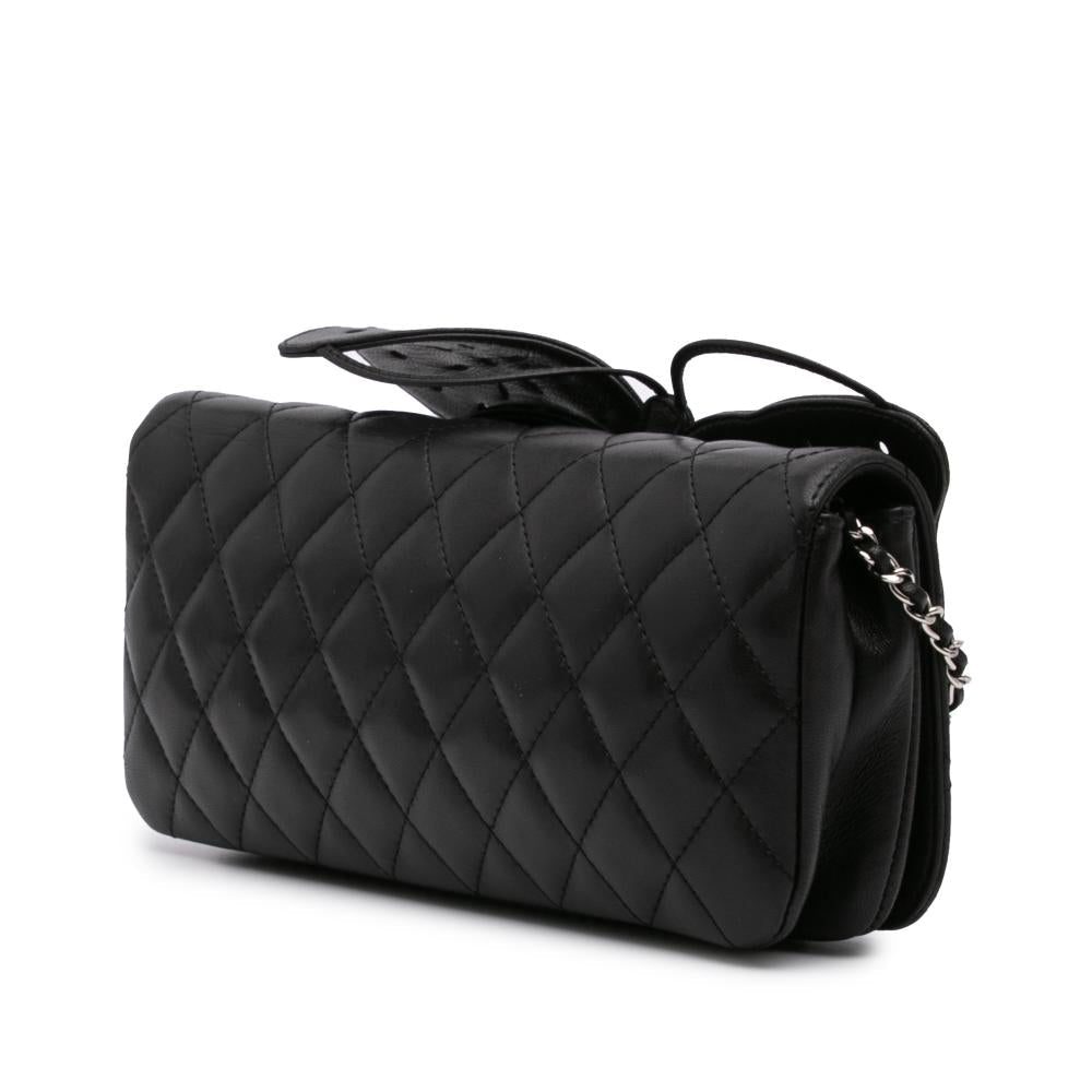 Black Leather Chanel Crossbody Bag
