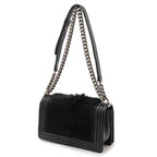 Black Leather Chanel Shoulder Bag