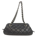 Black Leather Chanel Shoulder Bag