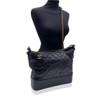 Black Leather Chanel Crossbody Bag